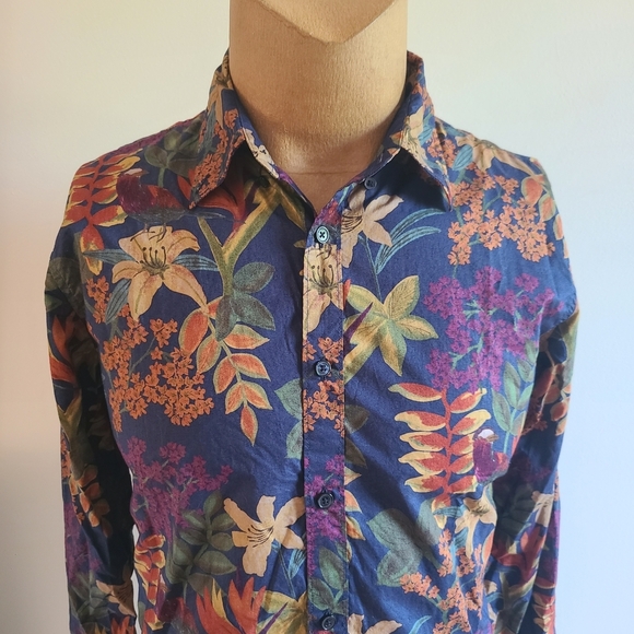 MATINIQUE Tropical Floral Men's Button Down Shirt - Picture 8 of 12